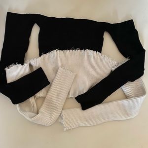 F21 Cropped Top Off the Shoulder